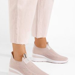Sneakers cu platforma Lomira roz-Sneakers cu platforma-Tenisi cu Platforma
