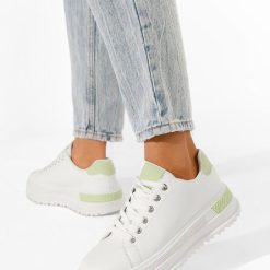 Sneakers dama Cruzira albi V3-Sneakers dama-Sneakers dama