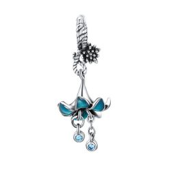 Talisman din argint Beautiful Blue Flower-Talismane >> Talismane din Argint (toate)