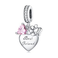 Talisman din argint Best Friend Pink Love-Talismane >> Talismane din Argint (toate)