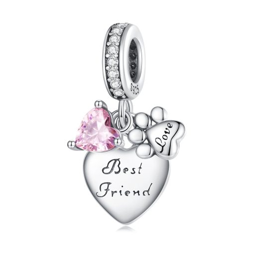 Talisman din argint Best Friend Pink Love-Talismane >> Talismane din Argint (toate)
