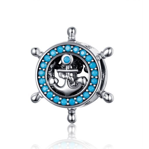 Talisman din argint Blue Anchor Wheel-Talismane >> Talismane din Argint (toate)