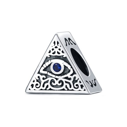 Talisman din argint Blue Eye Pyramid-Talismane