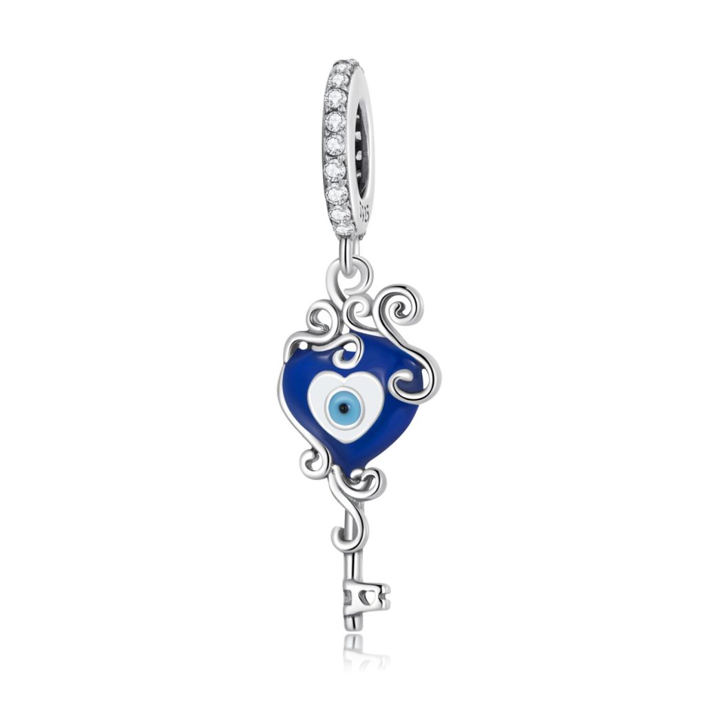 Talisman din argint Blue Eyed Key-Talismane >> Talismane din Argint (toate)