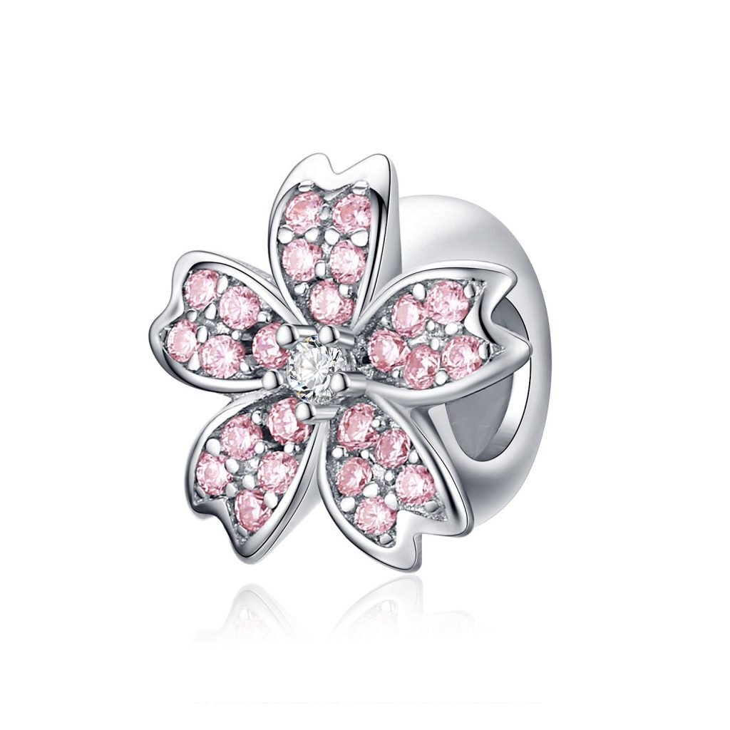 Talisman din argint Cherry Blossom-Talismane >> Talismane din Argint (toate)