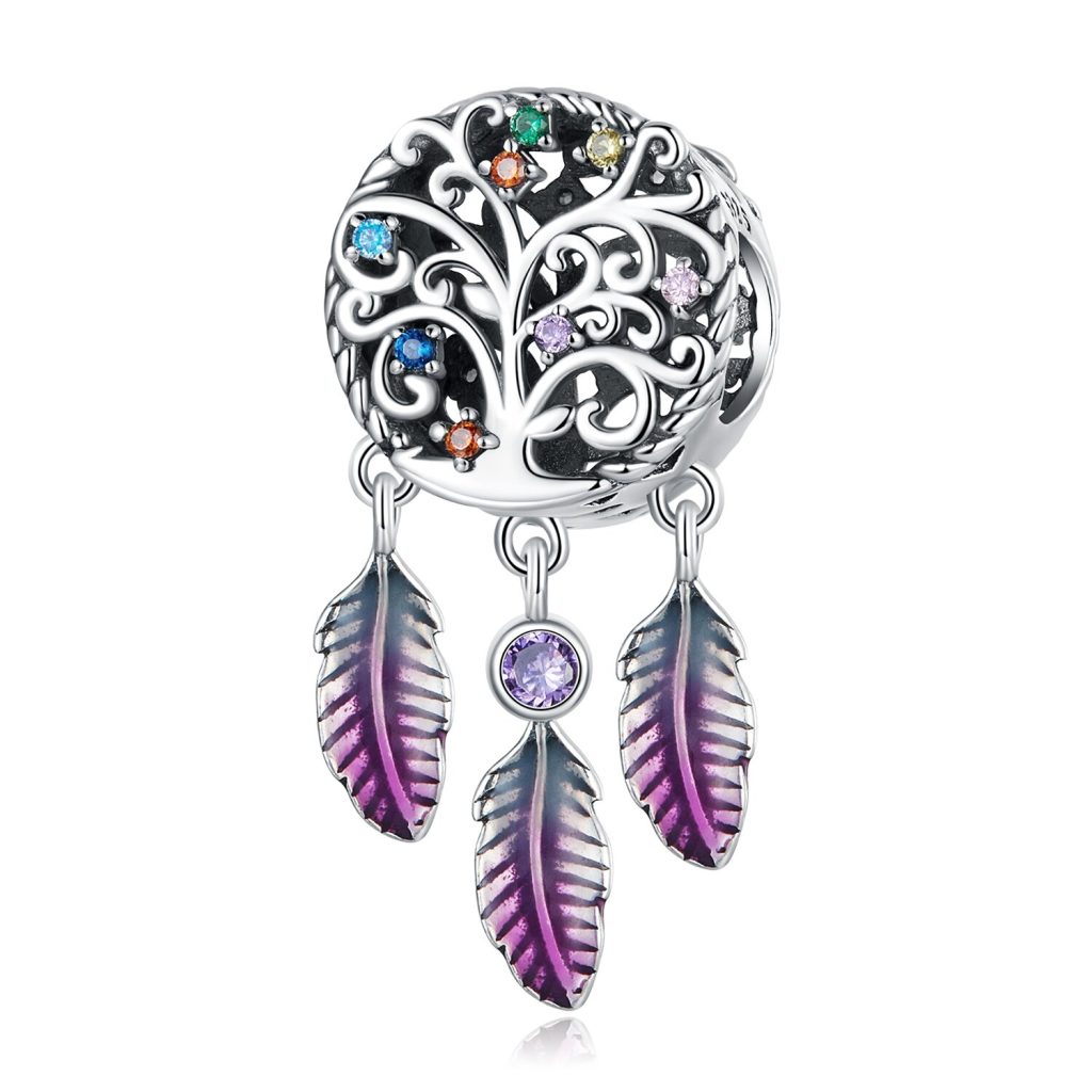 Talisman din argint Colored Dream Catcher-Talismane >> Talismane din Argint (toate)