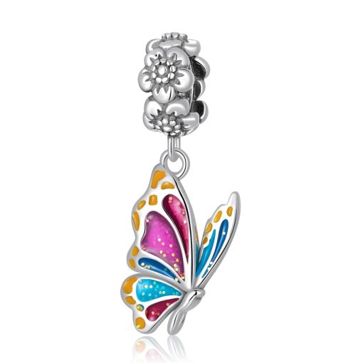 Talisman din argint Colorful Butterfly-Talismane >> Talismane din Argint (toate)