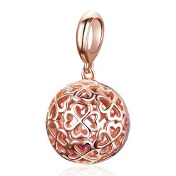 Talisman din argint Flower Cage Rose Gold-Talismane >> Talismane din Argint (toate)