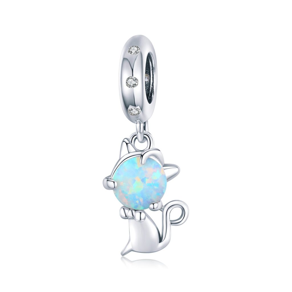 Talisman din argint Opal Cat-Talismane