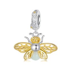 Talisman din argint Phosphorescent Bee-Talismane >> Talismane din Argint (toate)