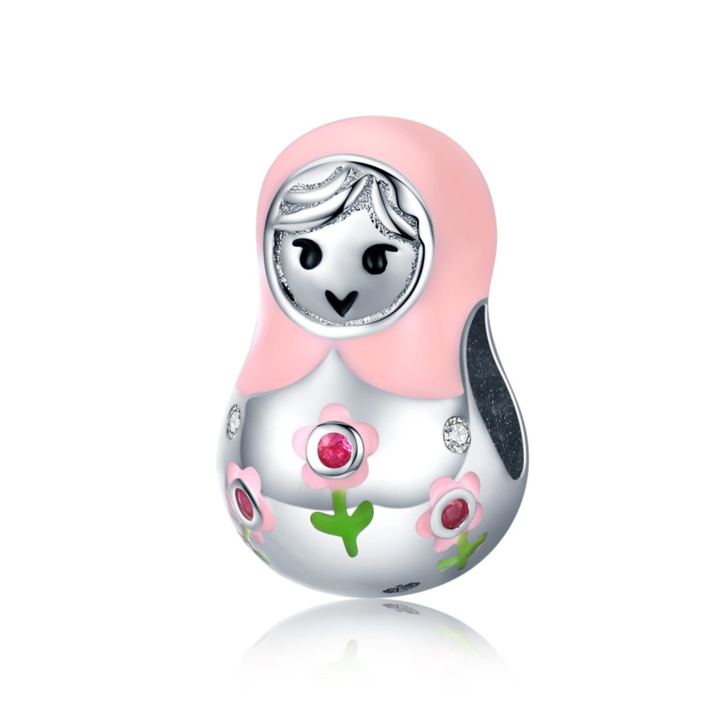 Talisman din argint Pink Matryoshka-Talismane