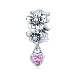 Talisman din argint Pink Pendant Flower-Talismane