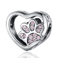 Talisman din argint Pinky Paw-Talismane >> Talismane din Argint (toate)