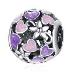 Talisman din argint Purple Hearts-Talismane >> Talismane din Argint (toate)