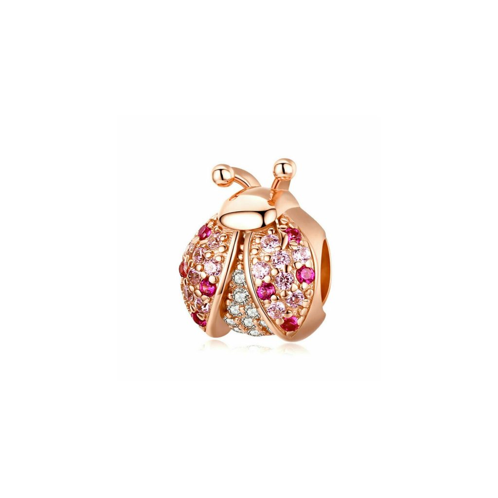 Talisman din argint Rose Gold Ladybug-Talismane >> Talismane din Argint (toate)