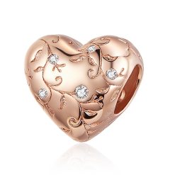 Talisman din argint Rose Gold Love You More-Talismane >> Talismane din Argint (toate)