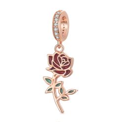 Talisman din argint Rose Golden Flower-Talismane >> Talismane din Argint (toate)