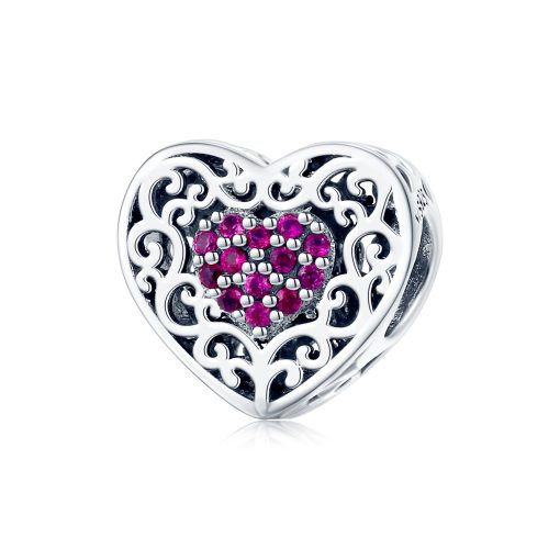 Talisman din argint Rosy Heart-Talismane