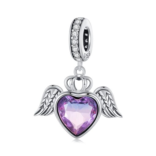 Talisman din argint Royal Purple Heart-Talismane >> Talismane din Argint (toate)