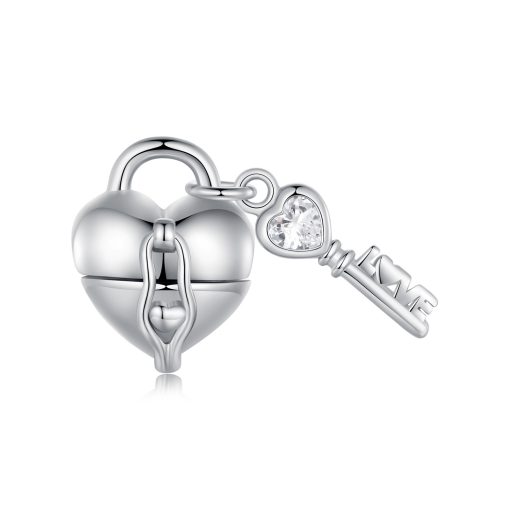 Talisman din argint Silver Heart Lock-Talismane >> Talismane din Argint (toate)
