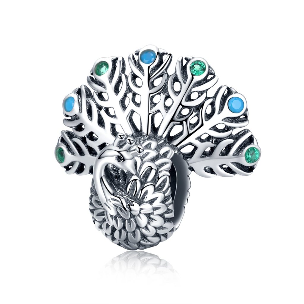 Talisman din argint Silver Peacock-Talismane >> Talismane din Argint (toate)