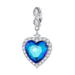 Talisman din argint Sparkling Blue Cristal-Talismane >> Talismane din Argint (toate)