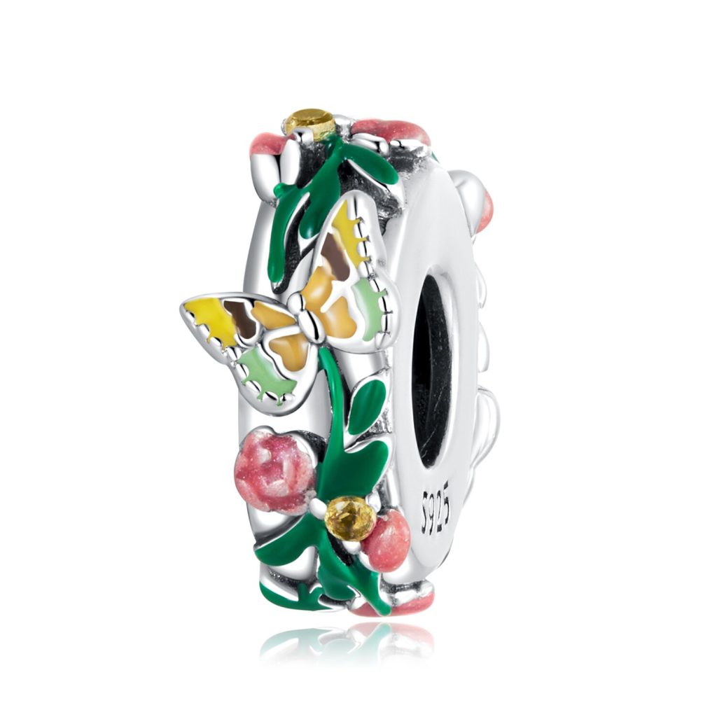 Talisman din argint Spring Butterfly-Talismane >> Talismane din Argint (toate)