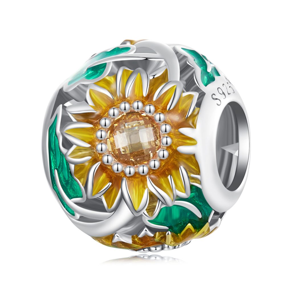 Talisman din argint Sunflower Crystal-Talismane >> Talismane din Argint (toate)