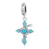 Talisman din argint Turquoise Cross-Talismane >> Talismane din Argint (toate)