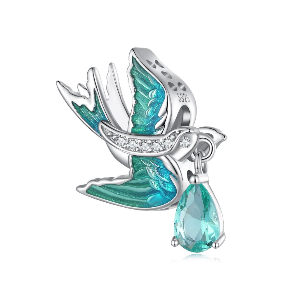 Talisman din argint Turquoise Dove-Talismane >> Talismane din Argint (toate)