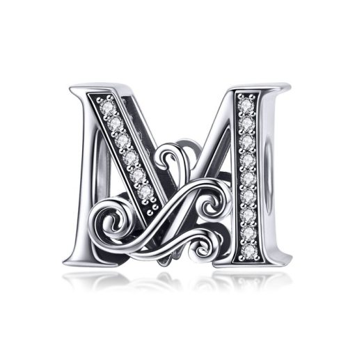 Talisman din argint cu Litera M din Poveste-Talismane >> Talismane din Argint (toate)