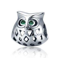 Talisman din argint patinat Funny Owl-Talismane >> Talismane din Argint (toate)