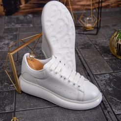 Tenisi de barbati cu talpa inalta albi ultra light – AD639 3