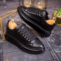 Tenisi de barbati cu talpa inalta negri ultra light – AD638 6