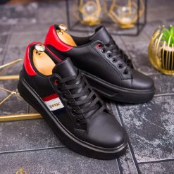 Tenisi de barbati cu talpa inalta negri ultra light – AD641 3