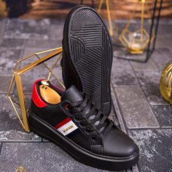 Tenisi de barbati cu talpa inalta negri ultra light – AD641 4