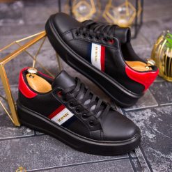 Tenisi de barbati cu talpa inalta negri ultra light – AD641 5