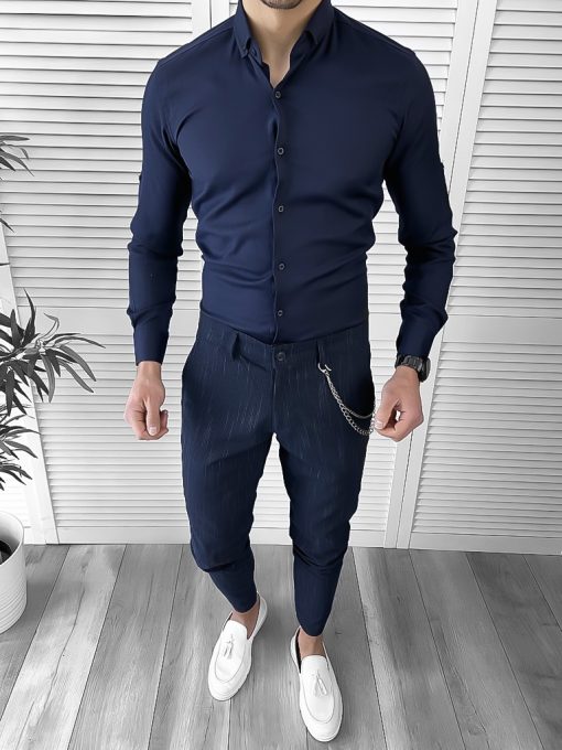 Tinuta barbati smart casual Pantaloni + Camasa 10114-Tinute barbati smart casual > Tinute barbati smart casual din 2 piese