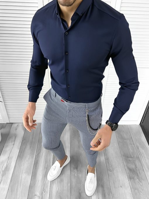 Tinuta barbati smart casual Pantaloni + Camasa 10523-Tinute barbati smart casual > Tinute barbati smart casual din 2 piese