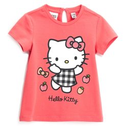Tricou de bumbac cu Hello Kitty-FETE-IMBRACAMINTE/Tricouri si maiouri