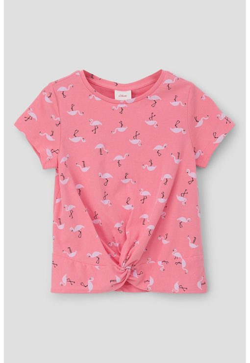 Tricou slim fit cu flamingo-FETE-IMBRACAMINTE/Tricouri si maiouri