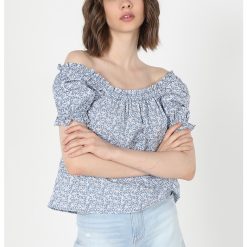 Bluza cu decolteu pe umeri si model-FEMEI-IMBRACAMINTE/Bluze