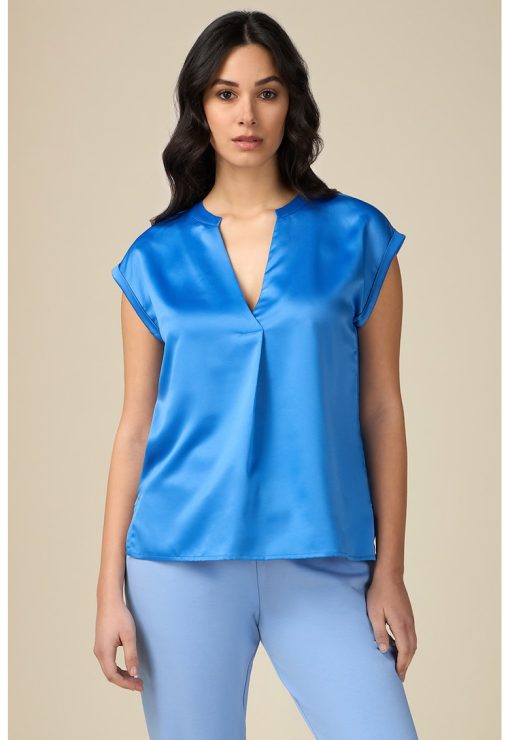 Bluza cu partea frontala din satin-FEMEI-IMBRACAMINTE/Bluze