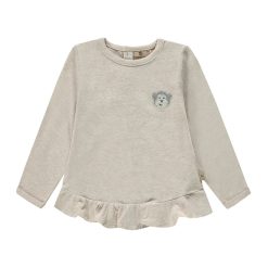 Bluza din amestec de bumbac organic cu detaliu brodat-FETE-IMBRACAMINTE/Bluze