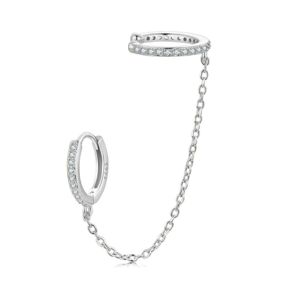 CERCEL din argint Silver Chain Crystals-Cercei >> Cercei din argint