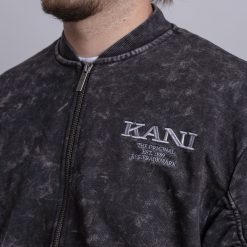 CHEST RETRO WASHED SWEAT BOMBER JACKET 3