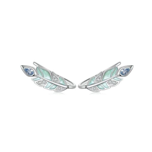 Cercei din argint Peacock Feather-Cercei >> Cercei din argint