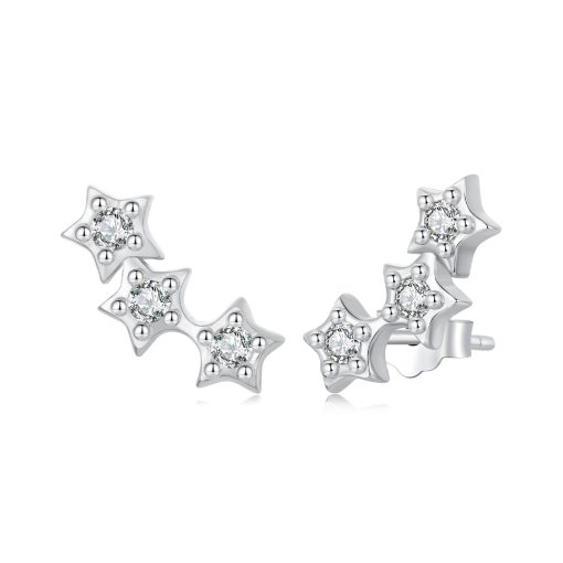 Cercei din argint Triple Star Shine-Cercei >> Cercei din argint
