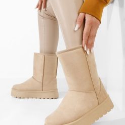 Cizme tip ugg Gattera bej-Cizme tip UGG-Cizme tip UGG