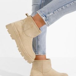 Cizme tip ugg Tenderly bej-Cizme tip UGG-Cizme tip UGG